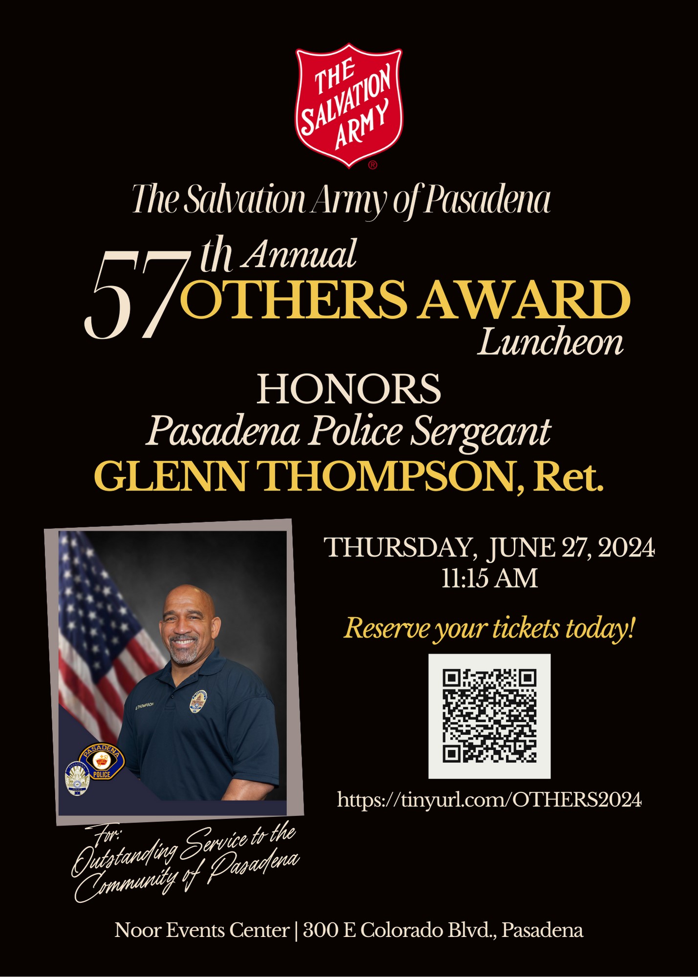 Salvation Army others award event flyer