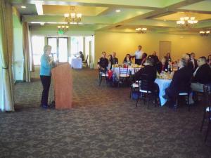 PUSD Board President Dr. Elizabeth Pomeroy welcomed guests.